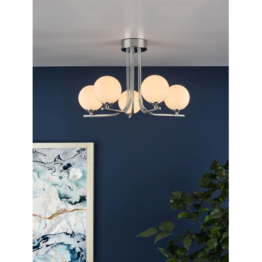 Där Lighting CRA5450-02 - CRADLE rod-mounted chandelier 5xG9/25W/230V polished chrome