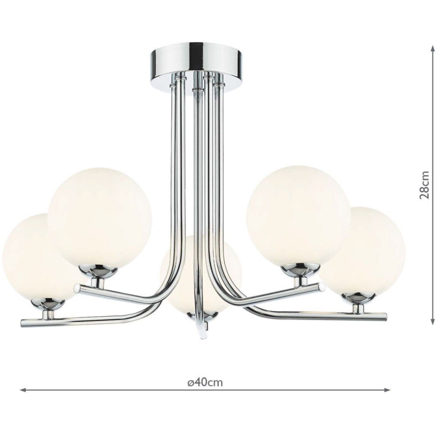Där Lighting CRA5450-02 - CRADLE rod-mounted chandelier 5xG9/25W/230V polished chrome