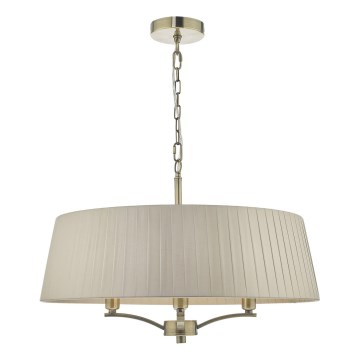 Där Lighting CRI0429 - CRISTIN chain-hung chandelier 4xE14/40W/230V brass/taupe