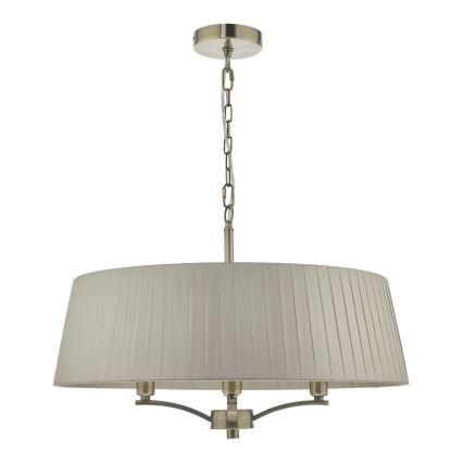 Där Lighting CRI0429 - CRISTIN chain-hung chandelier 4xE14/40W/230V brass/taupe