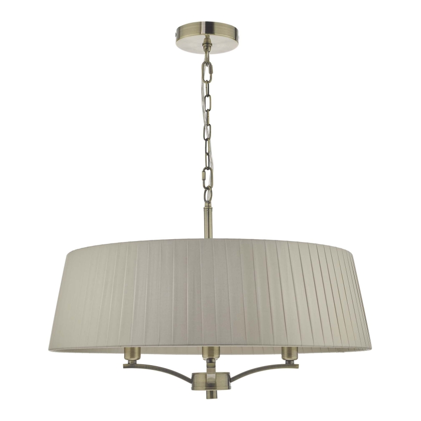 Där Lighting CRI0429 - CRISTIN chain-hung chandelier 4xE14/40W/230V brass/taupe