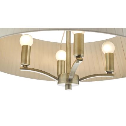 Där Lighting CRI0429 - CRISTIN chain-hung chandelier 4xE14/40W/230V brass/taupe