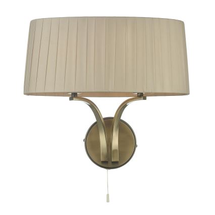 Där Lighting CRI0929 - CRISTIN wall light 2xE14/40W/230V brass/taupe
