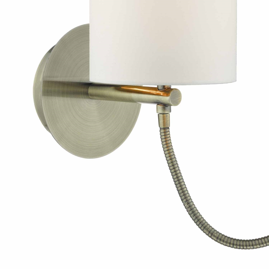 Där Lighting FET0775 - FETA LED Wall Lamp 1x E27/60W/230V + 1W LED, Brass