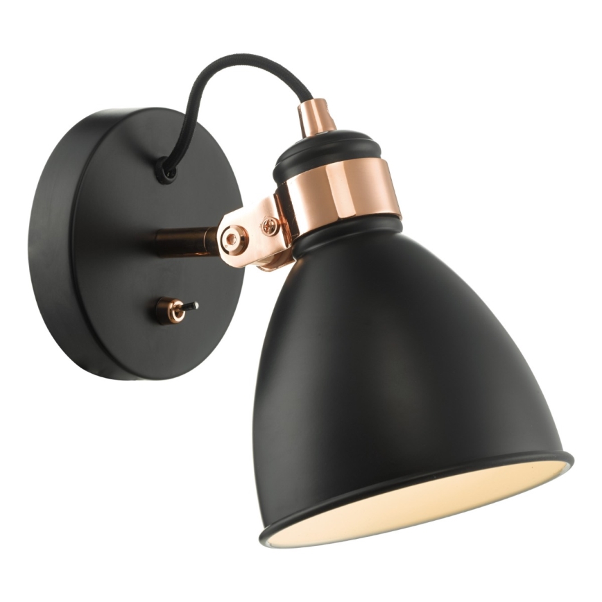 Där Lighting FRE0722 - FREDERICK wall-mounted spotlight 1xE14/40W/230V black
