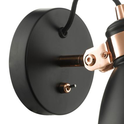 Där Lighting FRE0722 - FREDERICK wall-mounted spotlight 1xE14/40W/230V black