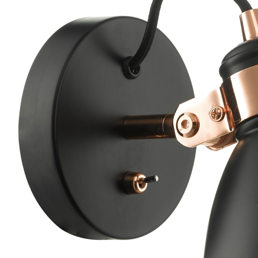 Där Lighting FRE0722 - FREDERICK wall-mounted spotlight 1xE14/40W/230V black
