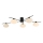 Där Lighting JAS5422 - JASPER Flush-Mounted Chandelier 5xG9/25W/230V Black