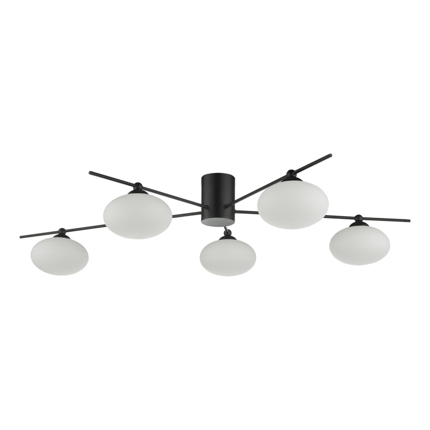 Där Lighting JAS5422 - JASPER Flush-Mounted Chandelier 5xG9/25W/230V Black