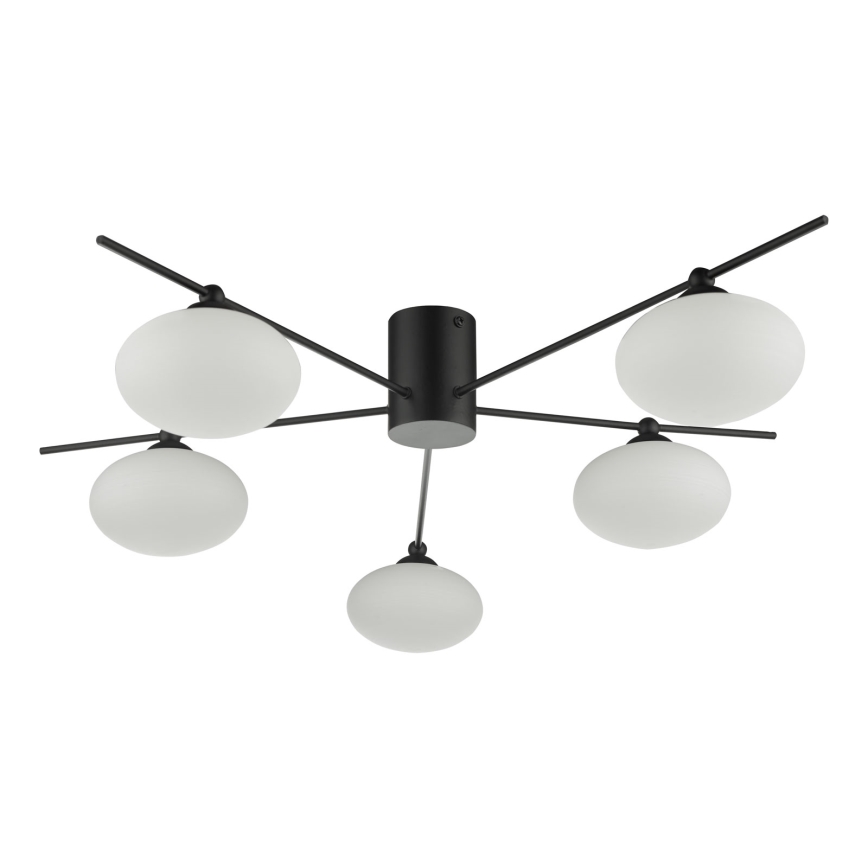 Där Lighting JAS5422 - JASPER Flush-Mounted Chandelier 5xG9/25W/230V Black