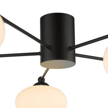 Där Lighting JAS5422 - JASPER Flush-Mounted Chandelier 5xG9/25W/230V Black
