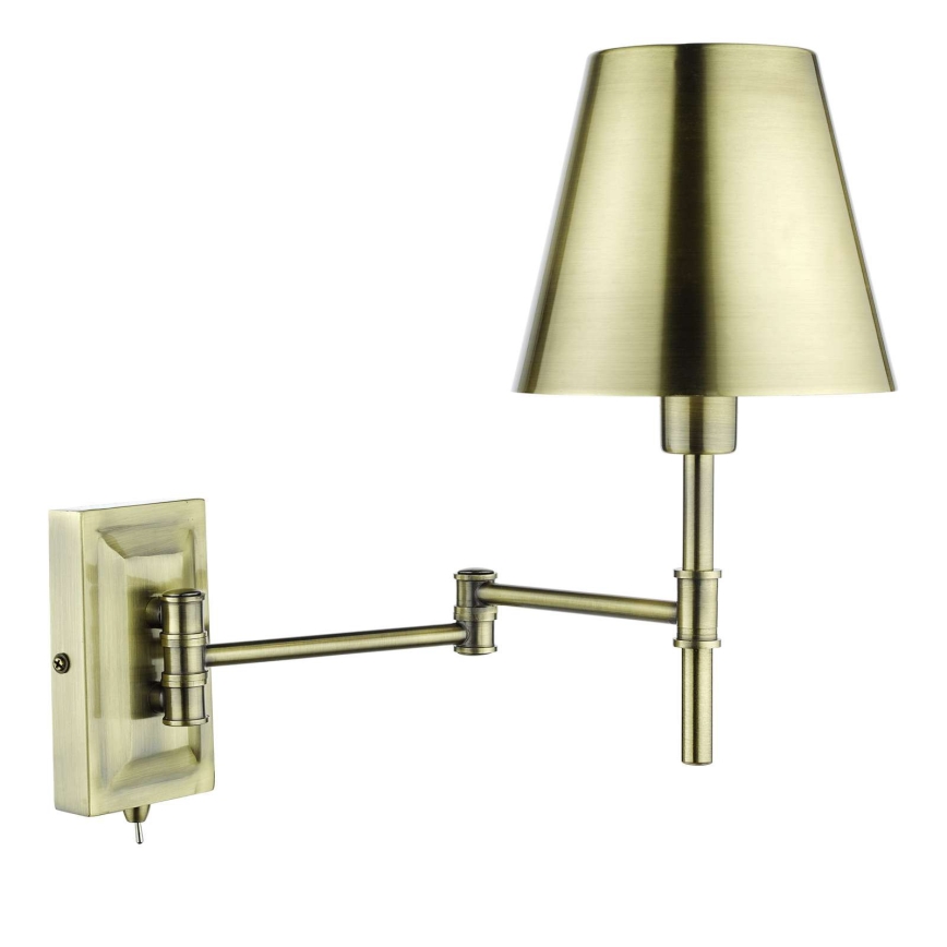 Där Lighting KEN0775 - KENSINGTON Flexible Wall Light 1xE14/25W/230V Brass