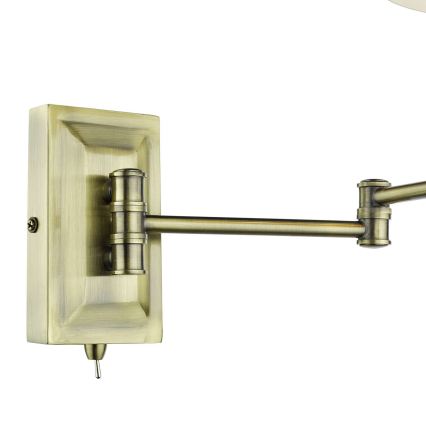 Där Lighting KEN0775 - KENSINGTON Flexible Wall Light 1xE14/25W/230V Brass