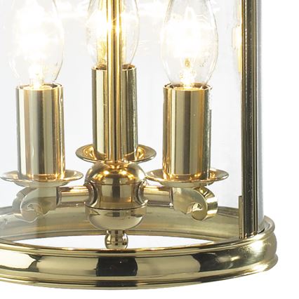 Där Lighting LAM0340 - LAMBETH chain-hung chandelier 3xE14/60W/230V, brass