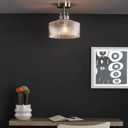 Där Lighting LEN4846 - LENKA flush-mounted ceiling light 1xE27/60W/230V matte chrome
