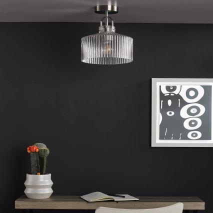 Där Lighting LEN4846 - LENKA flush-mounted ceiling light 1xE27/60W/230V matte chrome