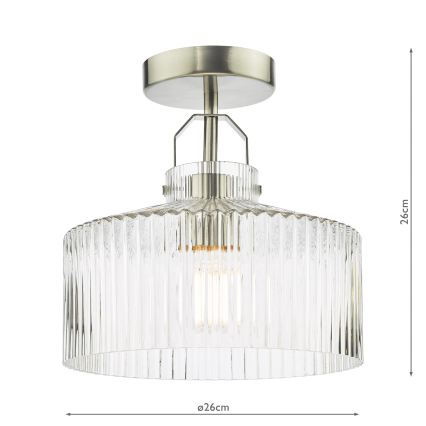 Där Lighting LEN4846 - LENKA flush-mounted ceiling light 1xE27/60W/230V matte chrome