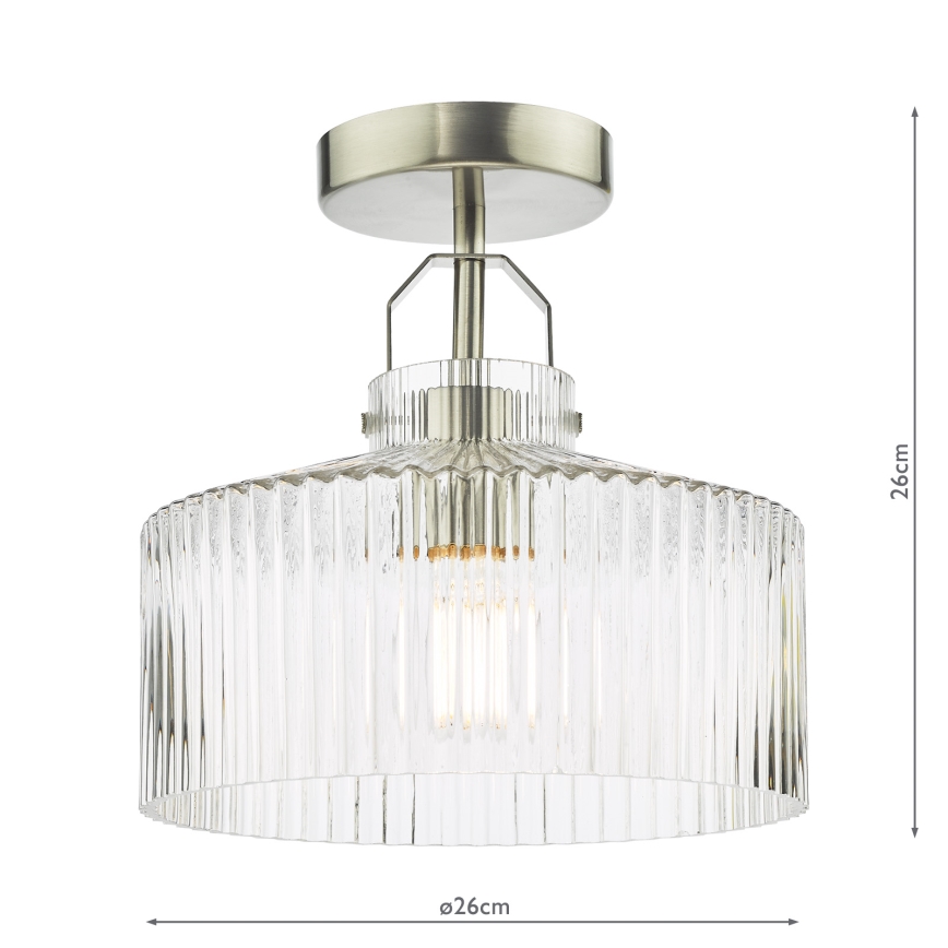 Där Lighting LEN4846 - LENKA flush-mounted ceiling light 1xE27/60W/230V matte chrome