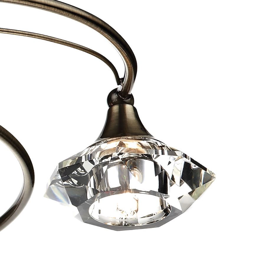 Där Lighting LUT0675 - LUTHER flush-mounted chandelier 6xG9/40W/230V, brass