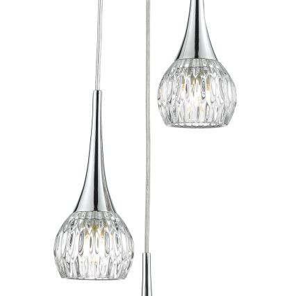Där Lighting LYA0350 - LYALL Cable-Suspended Pendant 3xG9/40W/230V Glossy Chrome