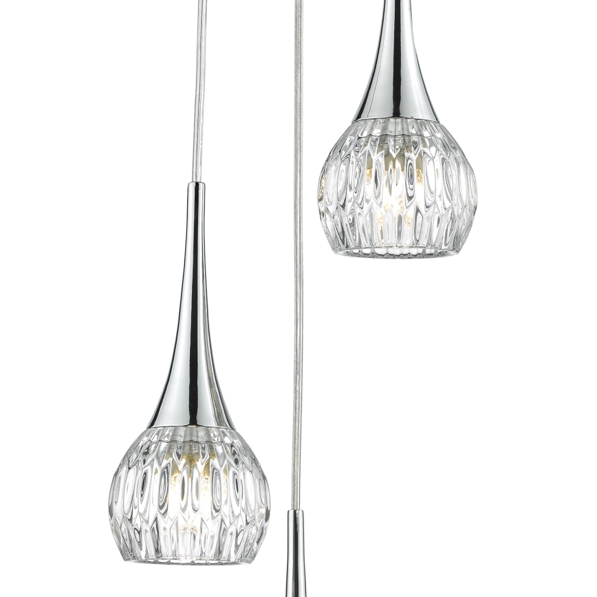 Där Lighting LYA0350 - LYALL Cable-Suspended Pendant 3xG9/40W/230V Glossy Chrome