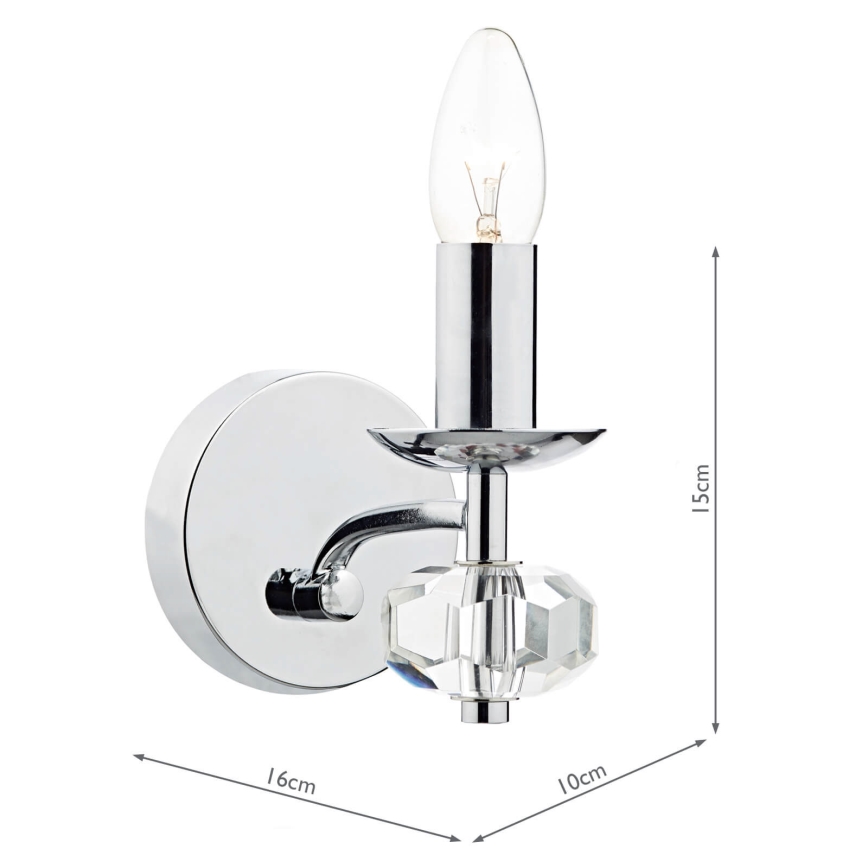 Där Lighting OLE0750 - OLEANA wall lamp 1xE14/40W/230V polished chrome