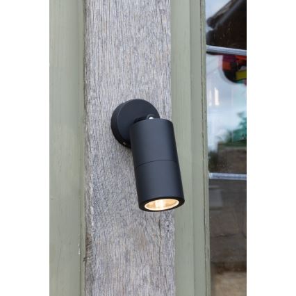 Där Lighting ORT0722 - LED Outdoor Wall Spotlight ORTEGA 1xGU10/5W/230V IP65 Black