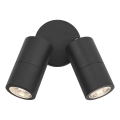 Där Lighting ORT0922 - ORTEGA LED outdoor wall spotlight 2x GU10/5W/230V IP65, black