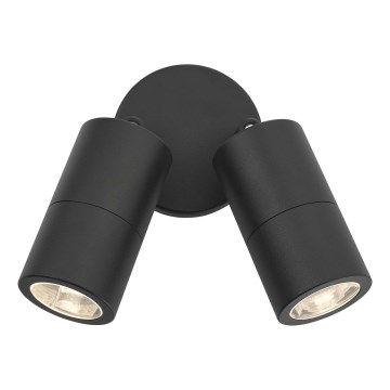 Där Lighting ORT0922 - ORTEGA LED outdoor wall spotlight 2x GU10/5W/230V IP65, black