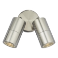 Där Lighting ORT0968 - ORTEGA LED Outdoor Wall-Mounted Spotlight 2xGU10/5W/230V IP65 Polished Chrome