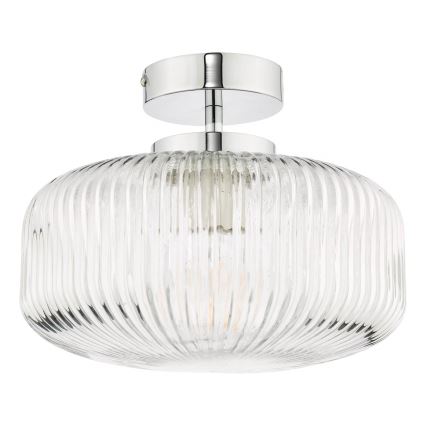 Där Lighting RIV5208 - RIVA Bathroom Flush-Mounted Ceiling Light 1xE27/60W/230V IP44 Polished Chrome