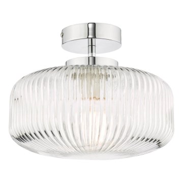Där Lighting RIV5208 - RIVA Bathroom Flush-Mounted Ceiling Light 1xE27/60W/230V IP44 Polished Chrome