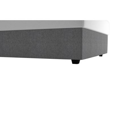 DARIA upholstered bed with storage and included mattress 120x200 cm gray