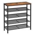 DAVOR Shoe Cabinet, Brown/Black