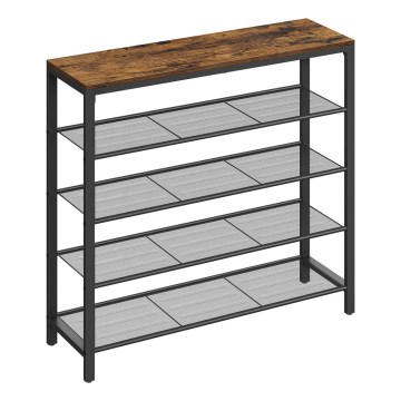 DAVOR Shoe Cabinet Brown/Black