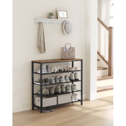 DAVOR Shoe Cabinet Brown/Black