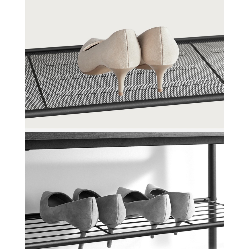 DAVOR Shoe Cabinet Brown/Black