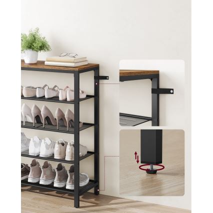 DAVOR Shoe Cabinet Brown/Black