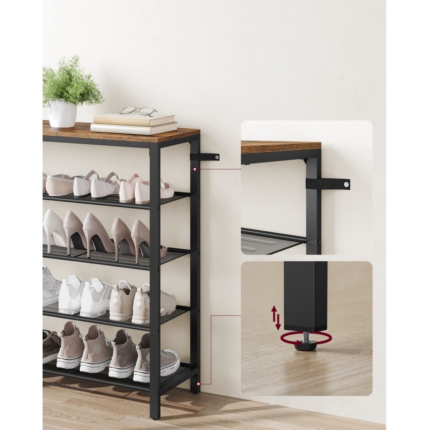 DAVOR Shoe Cabinet Brown/Black