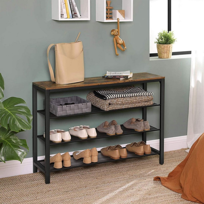 DAVOR Shoe Cabinet Brown/Black