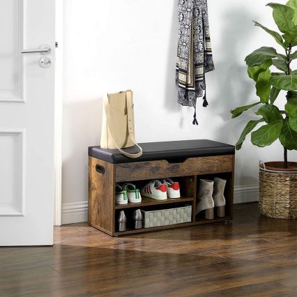 DAVOR Shoe Cabinet - Brown/Black