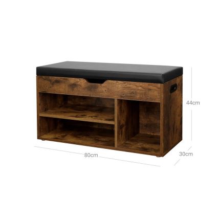 DAVOR Shoe Cabinet - Brown/Black