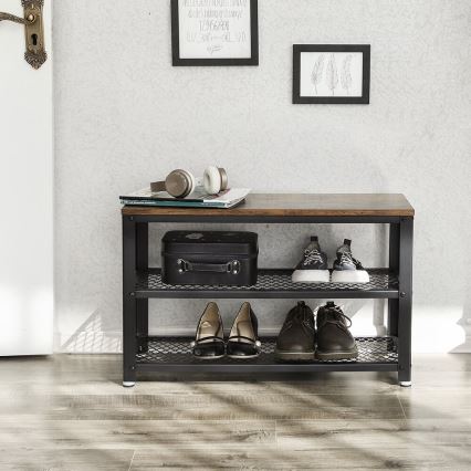 DAVOR Shoe Cabinet Brown/Black