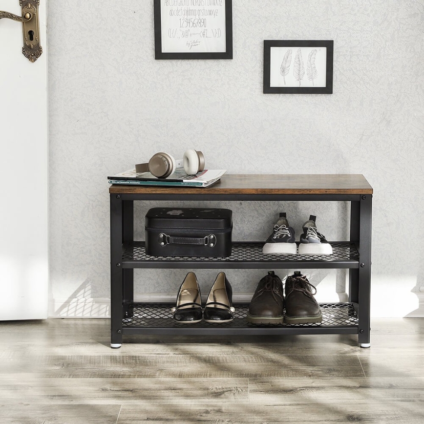 DAVOR Shoe Cabinet Brown/Black
