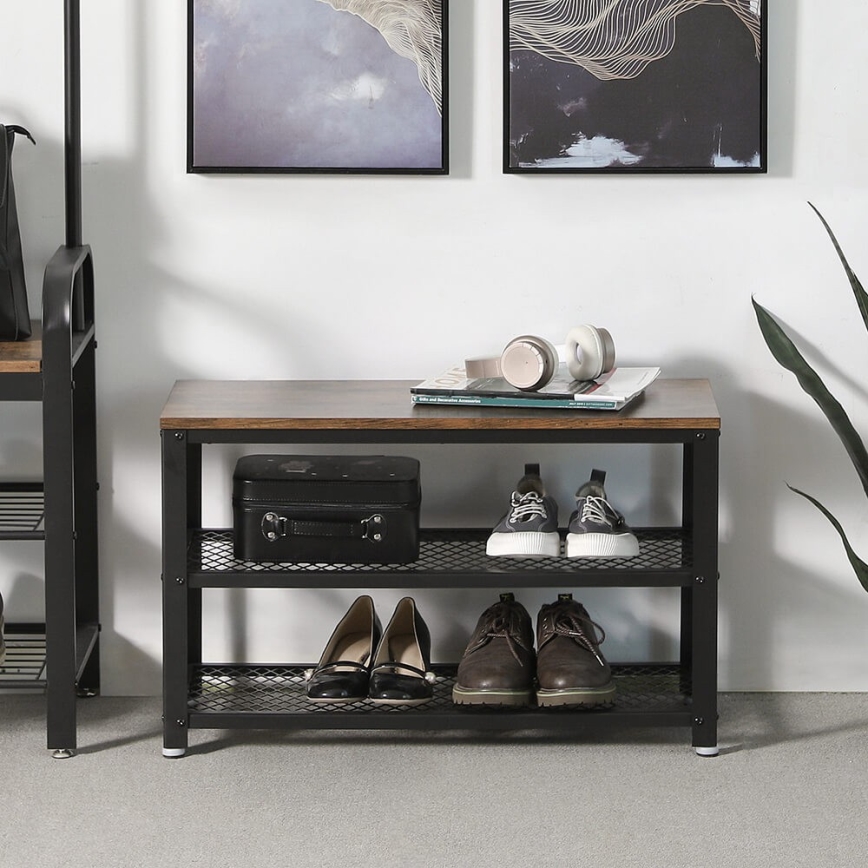 DAVOR Shoe Cabinet Brown/Black