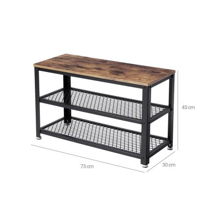DAVOR Shoe Cabinet Brown/Black