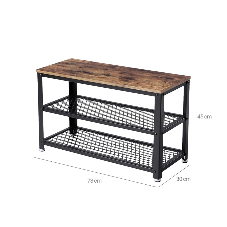 DAVOR Shoe Cabinet Brown/Black