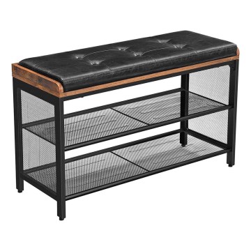 DAVOR Shoe Cabinet Brown/Black