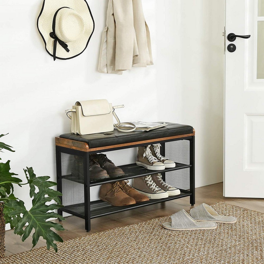 DAVOR Shoe Cabinet Brown/Black