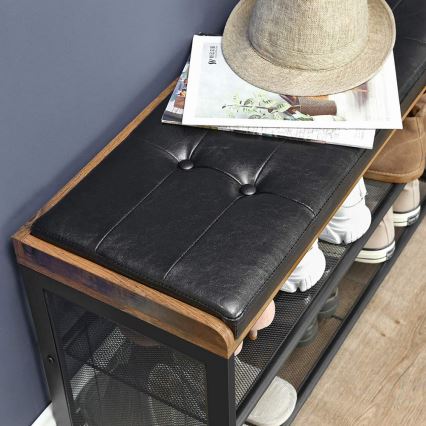 DAVOR Shoe Cabinet Brown/Black
